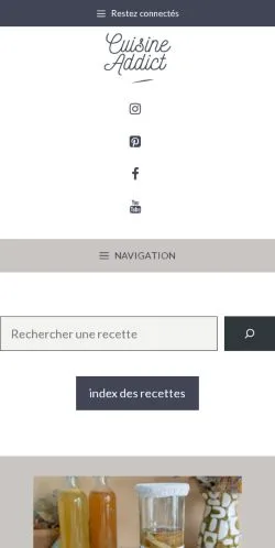 Anteprima del sito Cuisine Addict, media di Francia per articoli sponsorizzati