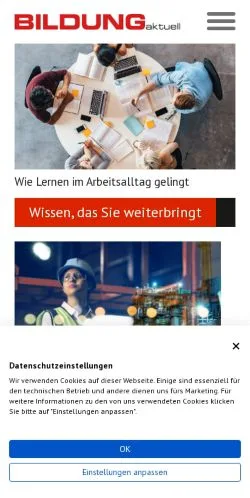 Anteprima del sito BildungAktuell, media di Austria per articoli sponsorizzati