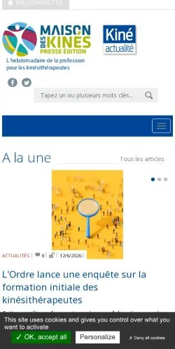 Voorbeeld van de site Kineactu, medium uit Frankrijk voor gesponsorde artikelen