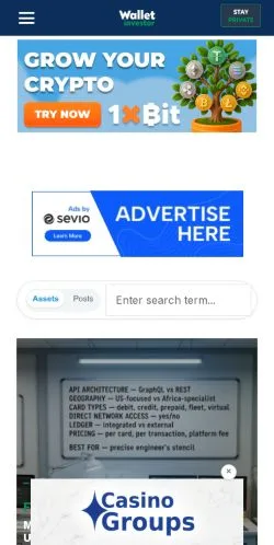 Anteprima del sito WalletInvestor, media di Stati Uniti per articoli sponsorizzati