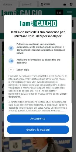 スポンサード記事向けのイタリアメディア、I AM CALCIO ITALIAのサイトプレビュー