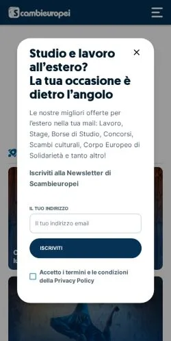 Anteprima del sito Scambieuropei, media di Italia per articoli sponsorizzati