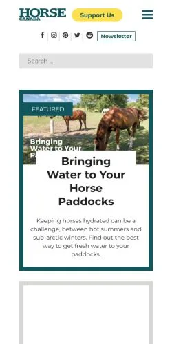 Anteprima del sito Horse Canada, media di Stati Uniti per articoli sponsorizzati