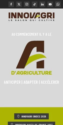 Podgląd witryny INNOVAGRI, medium z kraju Francja do artykułów sponsorowanych