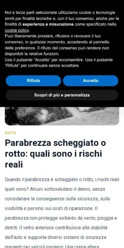 Anteprima del sito Chilometrando, media di Italia per articoli sponsorizzati