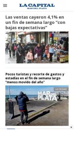 Anteprima del sito La Capital Mar del Plata, media di Spagna per articoli sponsorizzati