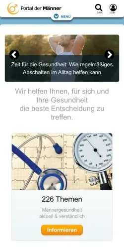 Anteprima del sito Portal Der Männer, media di Germania per articoli sponsorizzati