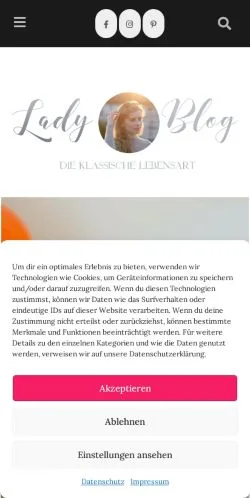 Anteprima del sito Lady-Blog, media di Germania per articoli sponsorizzati