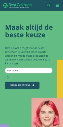 Anteprima del sito Best Gekozen, media di Belgio per articoli sponsorizzati