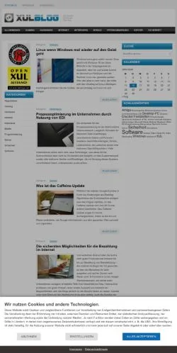 Anteprima del sito Xul-Blog, media di Germania per articoli sponsorizzati