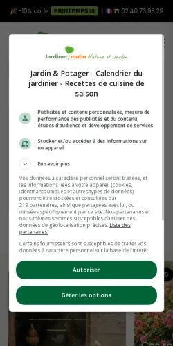 Anteprima del sito Jardiner Malin, media di Francia per articoli sponsorizzati