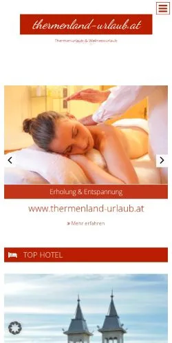 Anteprima del sito Thermenland Urlaub, media di Austria per articoli sponsorizzati