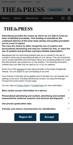 Anteprima del sito The York Press, media di Regno Unito per articoli sponsorizzati