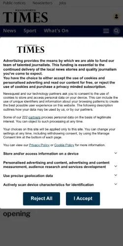 Anteprima del sito Wandsworth Times, media di Regno Unito per articoli sponsorizzati