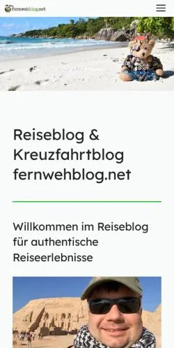 Podgląd witryny Fernwehblog, medium z kraju Niemcy do artykułów sponsorowanych