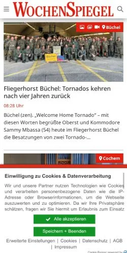 Aperçu du site Wochenspiegel, média de Allemagne pour articles sponsorisés