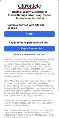 Anteprima del sito Northampton Chronicle And Echo, media di Regno Unito per articoli sponsorizzati