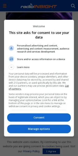 Aperçu du site RadioInsight, média de États-Unis pour articles sponsorisés