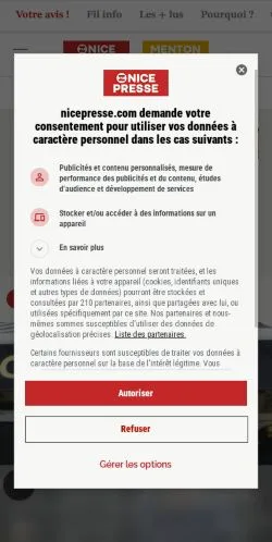 Forhåndsvisning af Nice-Presse, medie fra Frankrig til sponsorerede artikler
