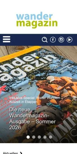 Anteprima del sito Wandermagazin, media di Germania per articoli sponsorizzati