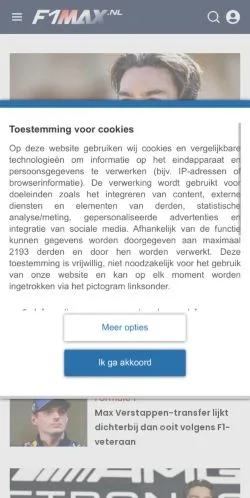 Preview of the F1Max website, a media outlet in Netherlands for sponsored articles