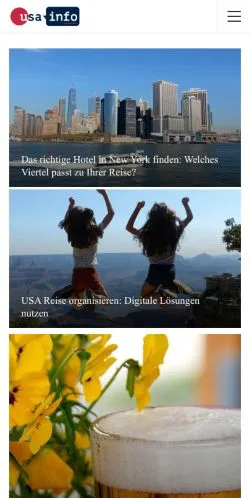 Podgląd witryny USA Magazin, medium z kraju Niemcy do artykułów sponsorowanych