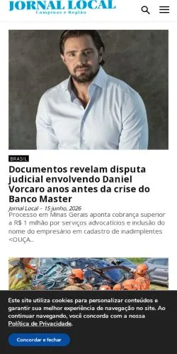 Anteprima del sito Jornal Local, media di Brasile per articoli sponsorizzati