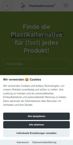 Anteprima del sito Plastikalternative, media di Germania per articoli sponsorizzati