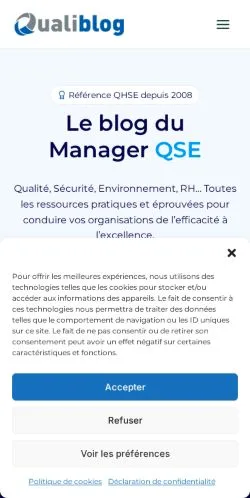 Vorschau der Website Qualiblog, Medium aus Frankreich für gesponserte Artikel