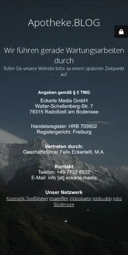 Anteprima del sito Apotheke Blog, media di Germania per articoli sponsorizzati