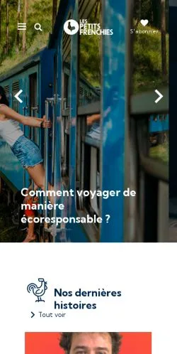 Pré-visualização do site Les Petits Frenchies, meio de França para artigos patrocinados