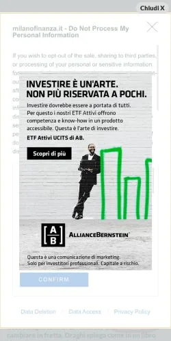 Anteprima del sito Milano Finanza, media di Italia per articoli sponsorizzati