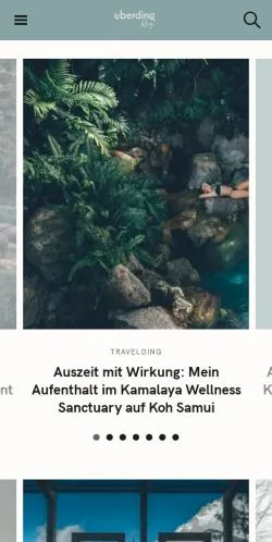 Voorbeeld van de site Uberding, medium uit Duitsland voor gesponsorde artikelen