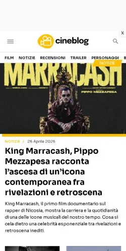 Anteprima del sito Cineblog, media di Italia per articoli sponsorizzati