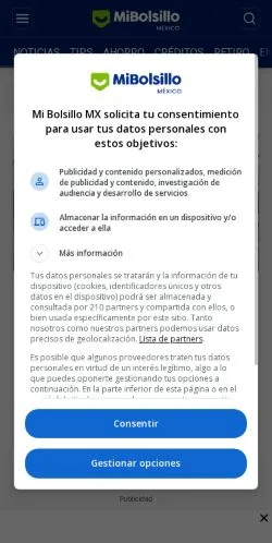 Aperçu du site Mibolsillo, média de États-Unis pour articles sponsorisés