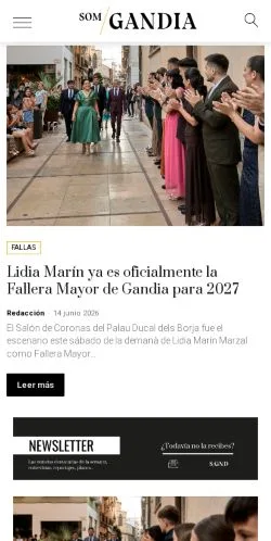 Anteprima del sito SOM Gandia, media di Spagna per articoli sponsorizzati