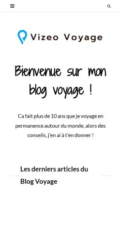 Vorschau der Website Vizeo Voyage, Medium aus Frankreich für gesponserte Artikel