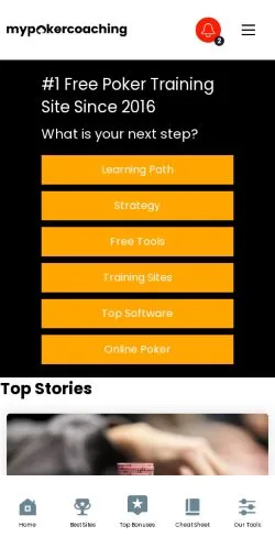 Anteprima del sito MyPokerCoaching, media di Stati Uniti per articoli sponsorizzati