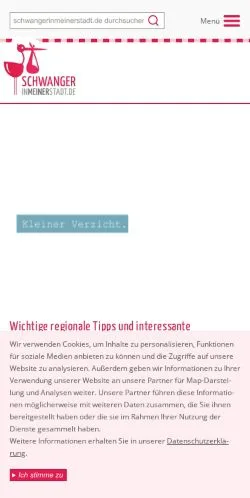 Anteprima del sito Schwanger In Meiner Stadt, media di Germania per articoli sponsorizzati