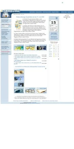 スポンサード記事向けのドイツメディア、Wetterboteのサイトプレビュー