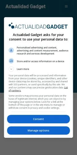 Anteprima del sito Actualidad Gadget, media di Spagna per articoli sponsorizzati
