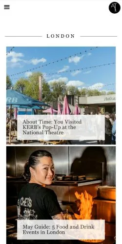 スポンサード記事向けのイギリスメディア、About Time Magazineのサイトプレビュー