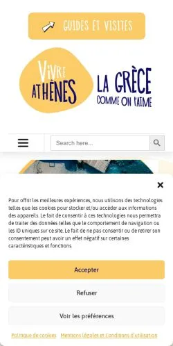 Podgląd witryny Vivre Athènes, medium z kraju Francja do artykułów sponsorowanych