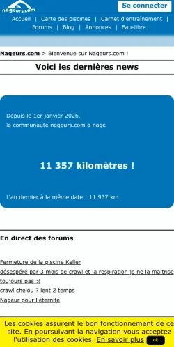Anteprima del sito Nageurs, media di Francia per articoli sponsorizzati