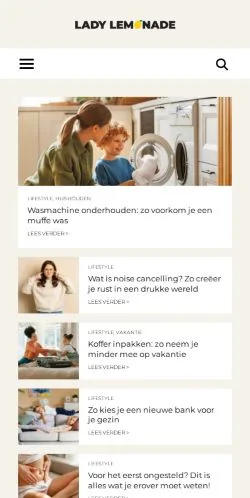 Anteprima del sito Lady Lemonade, media di Paesi Bassi per articoli sponsorizzati