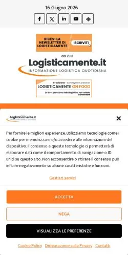 Aperçu du site Logisticamente, média de Italie pour articles sponsorisés