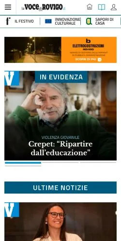 Anteprima del sito Polesine24, media di Italia per articoli sponsorizzati