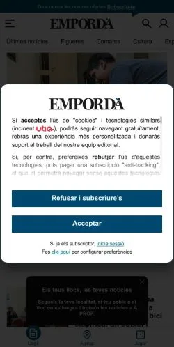 Anteprima del sito Empordà, media di Spagna per articoli sponsorizzati