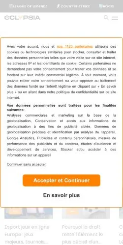 Aperçu du site Eclypsia, média de France pour articles sponsorisés