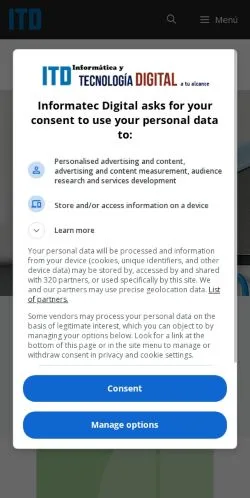 Anteprima del sito Informática y Tecnología Digital, media di Spagna per articoli sponsorizzati